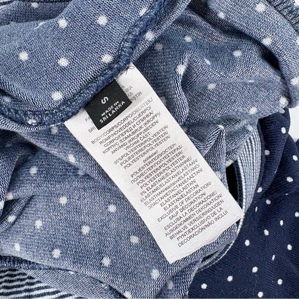 Lauren Ralph Lauren Women's Navy White Polka Dot Long Sleeve and Pants PJ Set - Picture 8 of 16